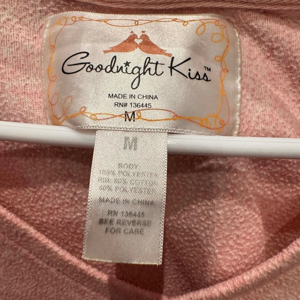 Goodnight kiss Pink V-Neck Sweater nightgown MEDIUM - Picture 4 of 6